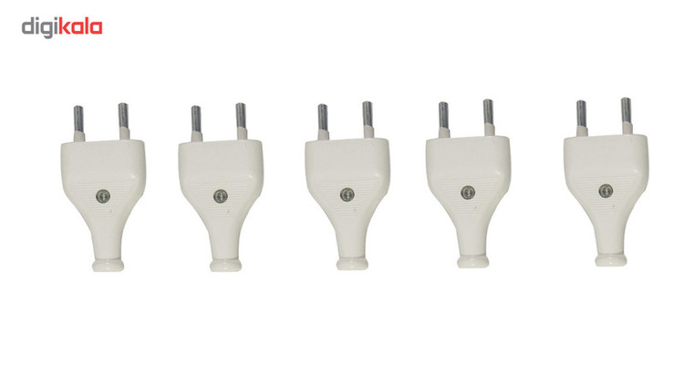 دوشاخه برق الکترو فراز کد White بسته 5 عددی